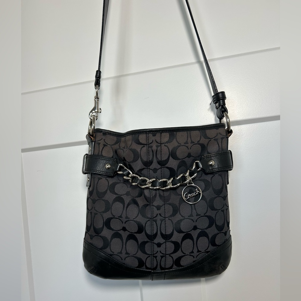 Coach Black and Gray Crossbody Bag